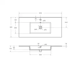 Керамическая раковина CEZARES CZR-8002-100