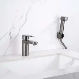 Смеситель для раковины Aquatek Ника AQ1812BGM, Оружейная сталь