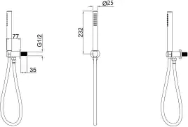 Душевой гарнитур Allen Brau Priority 5.31019-GB золото брашированное