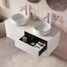 Тумбасо столешницей IDDIS Aiger 120, подвесная, Белая, AIG12W1i95K