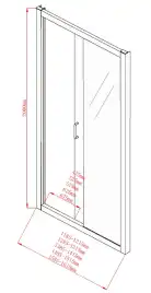 Душевая дверь Aquanet Alfa 140 см, NAA6121 1400, профиль Хром, стекло Прозрачное