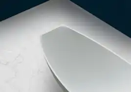 Ванна  Abber Stein 180х80 AS9610 из искусственного камня, Белая матовая