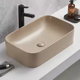 Раковина AVS Скарлет 61x31 капучино матовая с донным клапаном