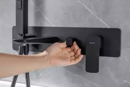 Смеситель для ванны с душем Allen Brau Infinity 5.21007-31 встраиваемый, с внутренней частью, Черный матовый