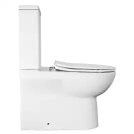 Унитаз-компакт Azario Ambra AZ-848 напольный, безободковый, в комплекте с бачком и сиденьем микролифт, Белый глянцевый