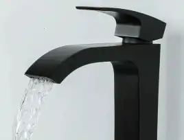 Смеситель для раковины Gappo G1007-86 высокий, Черный матовый