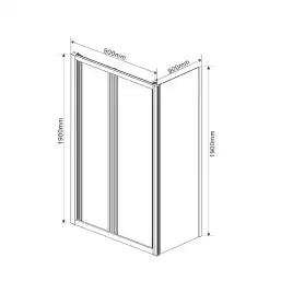 Душевой уголок Vincea Garda 90х90 VSR-1G9090CL, дверь складная, профиль хром, стекло прозрачное