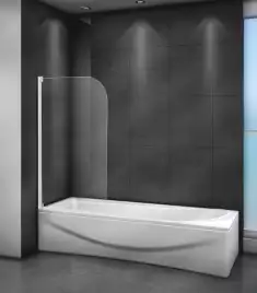 Шторка на ванну CEZARES RELAX-V-1-80/140-C-Bi стекло Прозрачное, профиль Белый