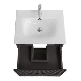 Тумба под раковину BelBagno UNO-600-2C-SO-GSO подвесная, Темно-Серый Матовый