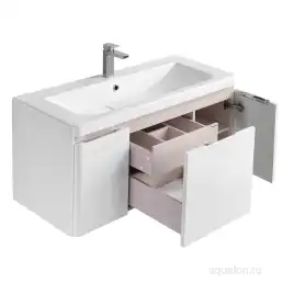 Тумба под раковину Aquaton Шерилл 105 1A206301SH010 подвесная цвет, белый