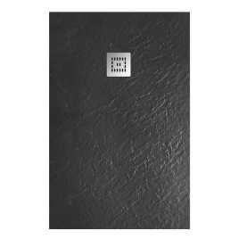 Душевой поддон BelBagno UNO 120х80 из искусственного камня, TRAY-MR-UNO-AH-120/80-35-NERO-CR, Чёрный матовый