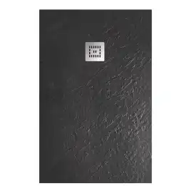 Душевой поддон BelBagno UNO 120х80 из искусственного камня, TRAY-MR-UNO-AH-120/80-35-NERO-CR, Чёрный матовый