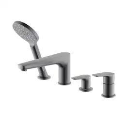 Смеситель на борт ванны Aquatek Бетта AQ1148BGM, Оружейная сталь