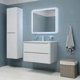 Тумба с раковиной IDDIS Edifice 80, подвесная, Белая, EDI80W0i95K