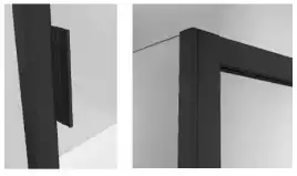 Душевая дверь Aquanet Pleasure 120 см, AE60-N-120H200U-BT, профиль Черный, стекло Прозрачное