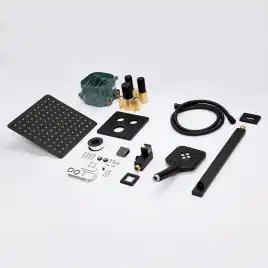 Встраиваемая душевая система AVS LUXURY 811-502-MB термостат, черный матовый