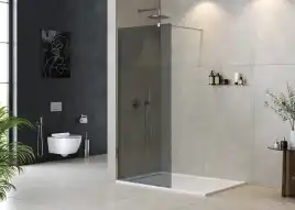 Душевая перегородка CEZARES LIBERTA-L-1-100-GR-Cr стекло Тонированное (графит), профиль Хром