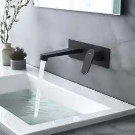 Смеситель для раковины Aquatek Оберон AQ1213MB встраиваемый, с внутренней частью, Черный матовый