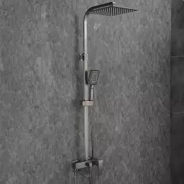 Душевая система Gappo G2407-9 с поворотным изливом, Оружейная сталь
