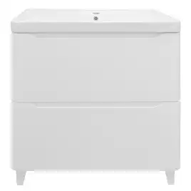 Тумба с раковиной Azario Lotos 70 CS00081986, напольная, Белая глянцевая