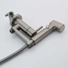 Смеситель с гигиеническим душем Aquatek Ника AQ1819BGM, Оружейная сталь