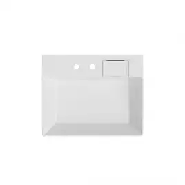 Раковина Kerama Marazzi LOGICA мебельная с двумя отверстиями 60, белая глянцевая, LO.wb.60.2