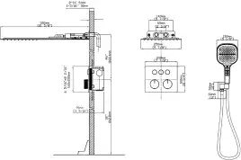 Душевая система  Vincea  VSFW-401TCH VSFW-401TCH  с термостатом, встраиваемая, хром