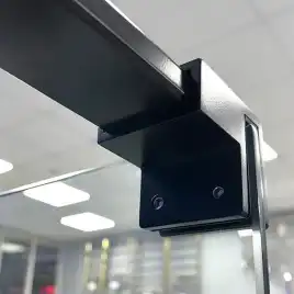 Душевая перегородка AVS Walk In 100 профиль черный, стекло прозрачное, 803-0014-200-10-BM-T