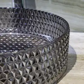 Раковина AVS 813-0213-d36GL03-A 36x36 антрацит