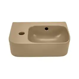 Рукомойник AVS Грэйс 37x25 R, капучино матовый с донным клапаном