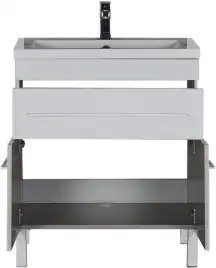 Тумба под раковину Aquanet Верона 75 белый (напольная 1 ящик 2 дверцы) 182706