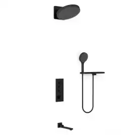 Душевая система  Vincea  VSFW-433TI3RMB VSFW-433TI3RMB  с термостатом, встраиваемая, черный матовый