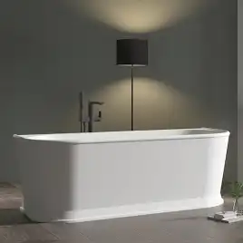 Акриловая ванна Abber 170х80 AB9276, отдельностоящая, Белая глянцевая