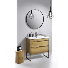 Тумба с раковиной подвесная Aqwella Fargo 60 см, FRG0106DB, цвет Дуб балтийский