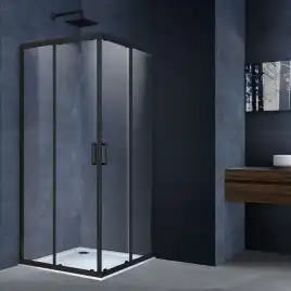 Душевой уголок Vincea Alpha 100х100 VSS-3AL100CLB, профиль черный, стекло Прозрачное