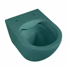 Подвесной унитаз ABBER Bequem AC1101MBG темно-зеленый матовый, безободковый, с сиденьем микролифт