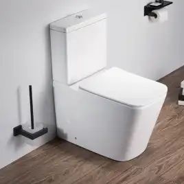 Унитаз-компакт AVS Атом 813-0001-GW безободковый, белый