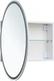 Зеркальный шкаф Aquanet Оптима 80 белый, с LED подсветкой, 344784