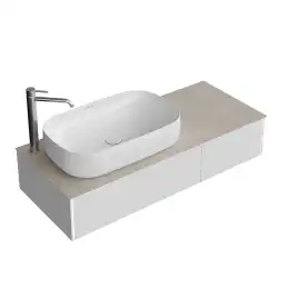 Тумба под раковину Kerama Marazzi MAGICA 120 см, MA.120.2\MGR.M подвесная, утренний серый матовый