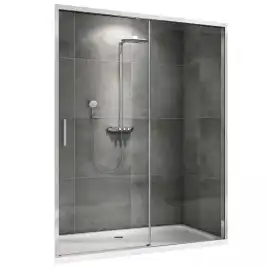 Душевая дверь Abber Komfort 140 см, AG93140, профиль Хром, стекло Прозрачное