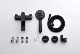 Смеситель для ванны Aquatek Лира AQ1449MB, однорычажный, с коротким изливом, Черный матовый