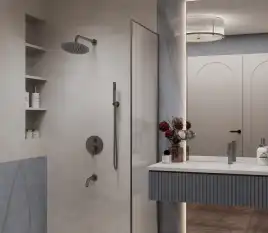 Душевая система  Vincea Villa VSFW-1VL3GM VSFW-1VL3GM встраиваемая, вороненая сталь