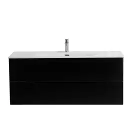 Тумба под раковину BelBagno MARINO-CER-N-1200-2C-SO-NL-P подвесная Nero Lucido