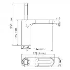 Смеситель для раковины WasserKRAFT Kammel 1800 1803, однорычажный, цвет Хром