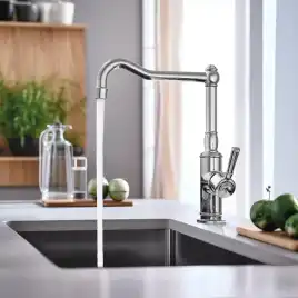 Смеситель для кухни Aquatek Классик AQ1580CR поворотный излив, Хром