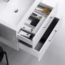 Тумба с раковиной подвесная Aqwella Manchester 100 см, MAN01102, цвет Белый