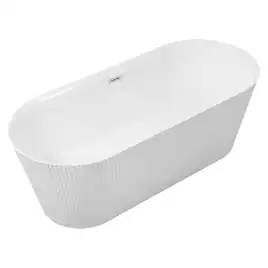 Ванна акриловая Azario ROUSE 170x75 AZ-6605C отдельностоящая, в комплекте с сифоном и металлической рамой