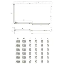 Душевой уголок Veconi Rovigo RV-072B 130х70х190, профиль Черный, стекло прозрачное (RV072B-13070-01-C4)