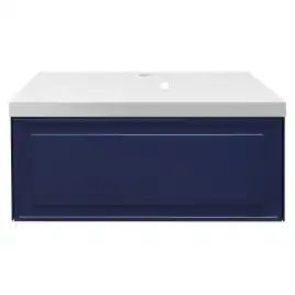 Тумба с раковиной Azario Belloni 80 CS00098084, подвесная, Темно-синий