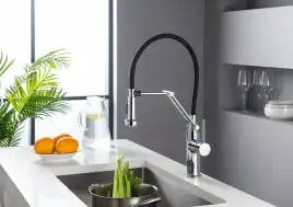 Смеситель для кухни Aquatek Европа AQ1388CR с выдвижной лейкой, Хром